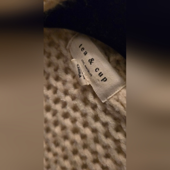 Tea & Cup Los Angeles Knit Cardigan Bubble Sleeves M/L Polyester - Picture 3 of 16